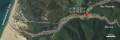 Immagina dal satellite della foce del Rio Piscinas