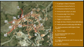 Itinerario geologico di Sasso di Castalda con l'ubicazione dei 15 stops