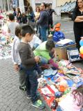 Un momento del mercatino