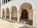 VILLA DEL BENE -Cortile con facciata a doppia loggia (prima metà del secolo XVI).