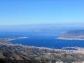 Stretto di Messina visto dalle colline sopra Messina
