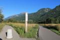 La pista ciclabile della Valle d'Aosta in località Les Iles